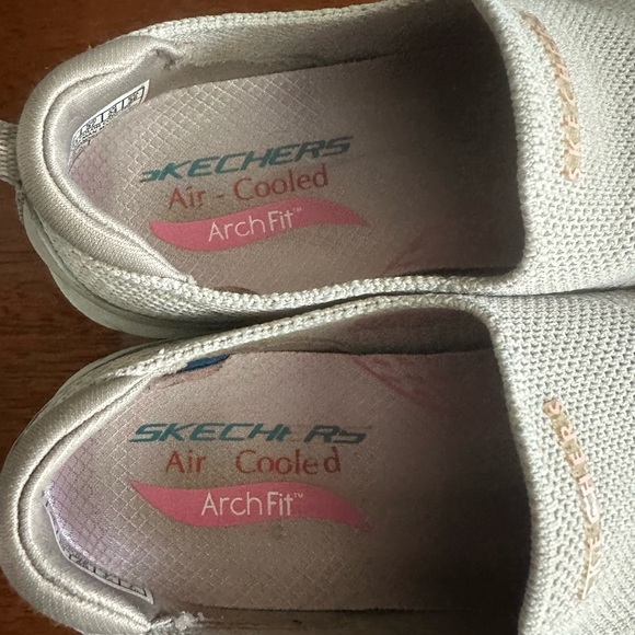 Skechers Women's Beige Slip-On Sneakers - Picture 4 of 6